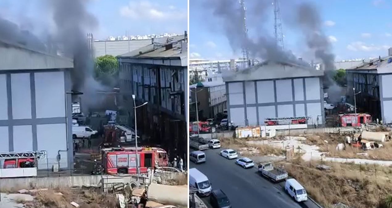 basaksehirde sanayi sitesinde korkutan yangin jHgGjaDk